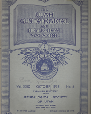 The Utah Genealogical and Historical Magazine: October, 1938, Vol. 29, No. 4
