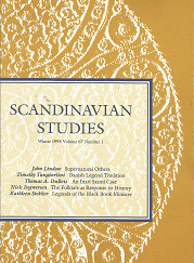 Scandinavian Studies: Winters 1995, Volume 67, Number 1 – Steven P. Sondrup