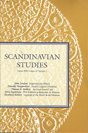 Scandinavian Studies: Winters 1995, Volume 67, Number 1 – Steven P. Sondrup