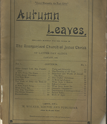 Autumn Leaves: January, 1892, Vol. 5, No. 1 ~ Edited and Published by M. Walker