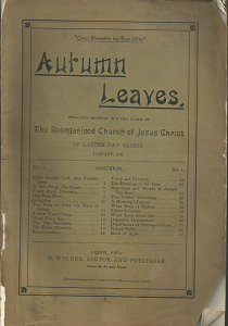 Autumn Leaves: January, 1892, Vol. 5, No. 1 ~ Edited and Published by M. Walker