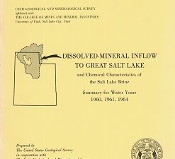 1968 ~ Water-Resources Bulletin 10 ~ Dissolved-Mineral Inflow To Great Salt Lake and Chemical Characteristics of the Salt Lake Brine ~ Summary for Water Years 1960, 1961, 1964