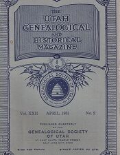 April, 1931 ~ The Utah Genealogical and Historical Magazine ~ Vol. 22, No. 2