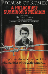 Because of Romek: A Holocaust Survivor’s Memoir[Signed] – David Faber – 0976876302