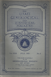 The Utah Genealogical and Historical Magazine: Volume 22, Number 3, July 1931