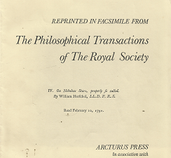 Sir William Herschel Astronomical Papers: 4, On Nebulous Stars, February 10, 1791