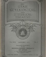 The Utah Genealogical and Historical Magazine: Volume 22, Number 1, January 1931