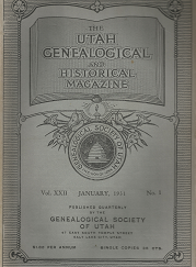 The Utah Genealogical and Historical Magazine: Volume 22, Number 1, January 1931