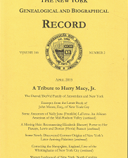 The New York Genealogical and Biographical Record: Volume 146, Number 2, April 2015