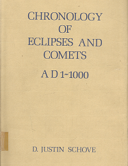 Chronology of Eclipses and Comets: AD 1-1000 - D. Justin Schove - 0851154069