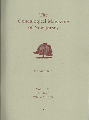 The Genealogical Magazine of New Jersey: January 2015, Number 1 – Jane Fletcher Fiske