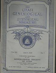 The Utah Genealogical and Historical Magazine: Volume 20, Number 3, July 1929