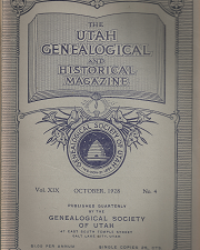 The Utah Genealogical and Historical Magazine: Volume 19, Number 4, October 1928