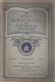 The Utah Genealogical and Historical Magazine: Volume 19, Number 4, October 1928