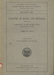 Bulletin 591: Analyses of Rocks and Minerals 1880-1914 - F.W. Clarke