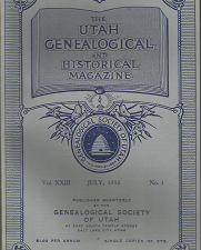 The Utah Genealogical and Historical Magazine: Vol. 23, No. 3, July, 1932