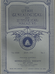 The Utah Genealogical and Historical Magazine: Vol. 23, No. 3, July, 1932