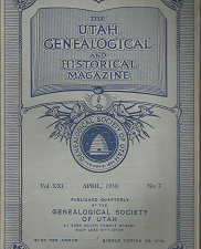 The Utah Genealogical and Historical Magazine: Vol. 21, No. 2, April, 1930