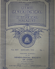 The Utah Genealogical and Historical Magazine: Volume 25, Number 1, January 1934