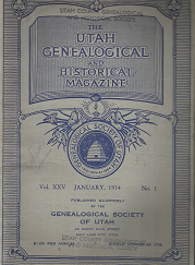 The Utah Genealogical and Historical Magazine: Volume 25, Number 1, January 1934