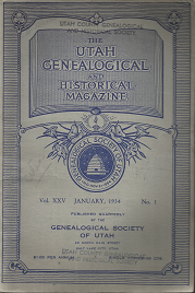 The Utah Genealogical and Historical Magazine: Volume 25, Number 1, January 1934