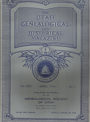 The Utah Genealogical and Historical Magazine: Volume 25, Number 2, April 1934 --- "The Smoot Family" and "Arizona Temple Memorial Service"