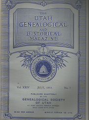 The Utah Genealogical and Historical Magazine: Volume 24, Number 3, July 1933
