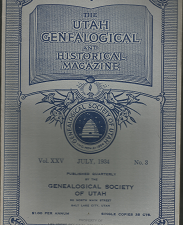 The Utah Genealogical and Historical Magazine: Volume 25, Number 3, July 1934