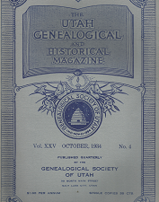 The Utah Genealogical and Historical Magazine: Volume 25, Number 4, October 1934