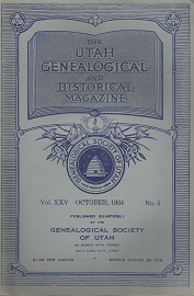 The Utah Genealogical and Historical Magazine: Volume 25, Number 4, October 1934