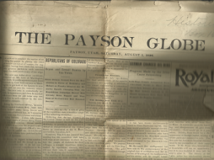 The Payson Globe: August 1, 1896, Volume 4, Number 26,