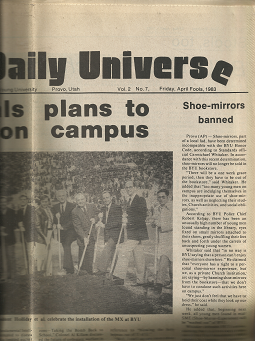 The Daily Universe: Volume 2, Number 7, Friday, April Fools, 1983