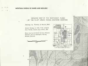 Geologic Map of the Northeast Flank of the Flint Creek Range, Western Montana – Thomas A. Mutch