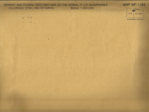 Rowley and Others: Geologic Map of Vernal 1×2 Quadrangle, Utah: Map MF-1163