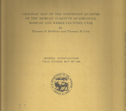 Geologic Map of the Northeast Quarter of the Morgan 15-Minute Quadrangle: Map MF-304 – Thomas E. Mullens & Thomas H. Cole
