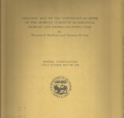Geologic Map of the Northeast Quarter of the Morgan 15-Minute Quadrangle: Map MF-304 - Thomas E. Mullens & Thomas H. Cole