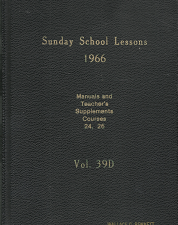 Sunday School Lessons: 1966, Volume 29D