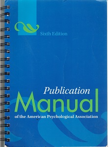 Publication Manual of the American Psychological Association ~ Spiral Binding ~ Sixth Edition
