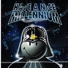 Bag with Handle: Have A Nice Millennium ~ [Smiley Face in a Darth Vader Hat] ~ Unique  (New!)