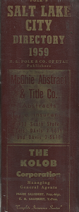 Polk’s City Directory: Salt Lake City, Utah, 1959