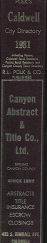 Polk’s City Directory: Caldwell, Idaho, 1981
