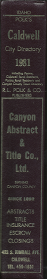 Polk’s City Directory: Caldwell, Idaho, 1981