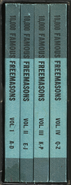 10,000 Famous Freemasons (4 Vol. Set) (1957, 1958, 1959, 1961) ~ by William R. Denslow