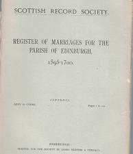 Scottish Record Society: Register of Marriages for the Parish of Edinburgh, Collection of Nine [Set]