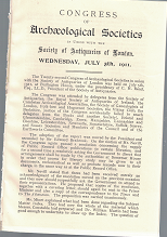 Congress of Archaeological Societies: Wednesday, July 5, 1911