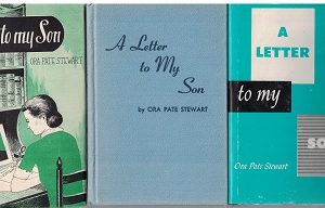 A Letter To My Son ~ Ora Pate Stewart ~ Small Hardbound