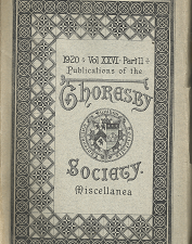 Thoresby Society: Volume 26, Part 2, 1920