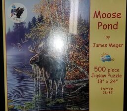Moose Pond ~ 500 Piece Jigsaw Puzzle 18″x24″ Item No. 28487 ~ James Meger ~ NEW!