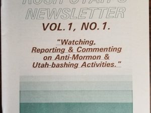 1993 ~ Rush Utah’s Newsletter Vol. 1. No. 1 ~ Later Named The Defender