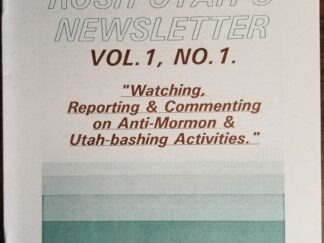 1993 ~ Rush Utah’s Newsletter Vol. 1. No. 1 ~ Later Named The Defender